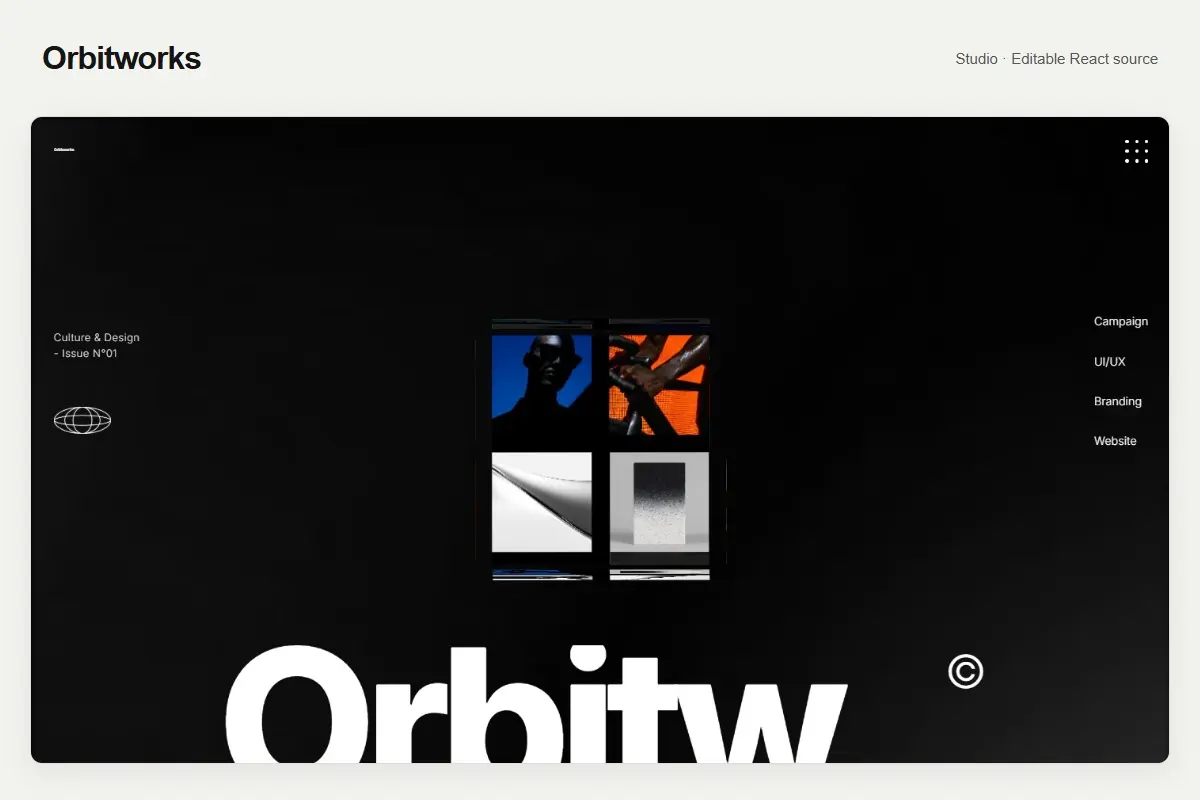 Orbitworks — Agencies & Studios website template preview